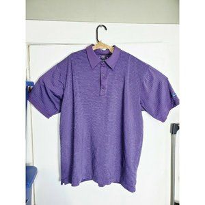 L Nike Purple Polo Pattern Shirt: NikeFitDry Large